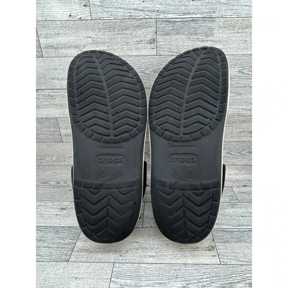 Crocs Crocband Clog Black Stucco Mens 10 Womens 12 Sporty Slip On Shoes 11016